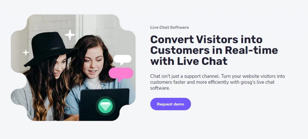 giosg live chat feature