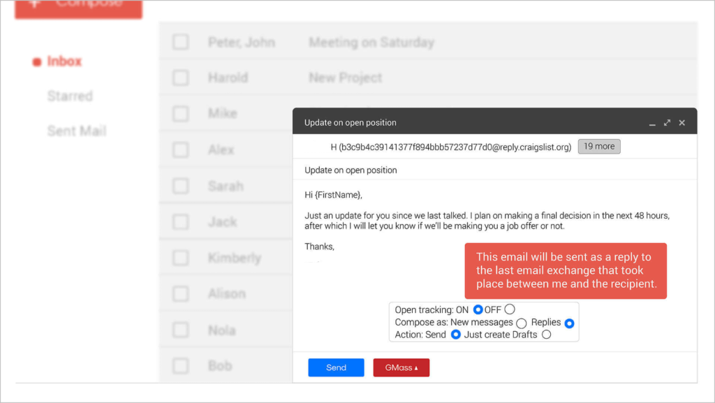 how Gmass cold mailing works