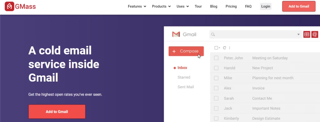 cold email outreach tool gmass