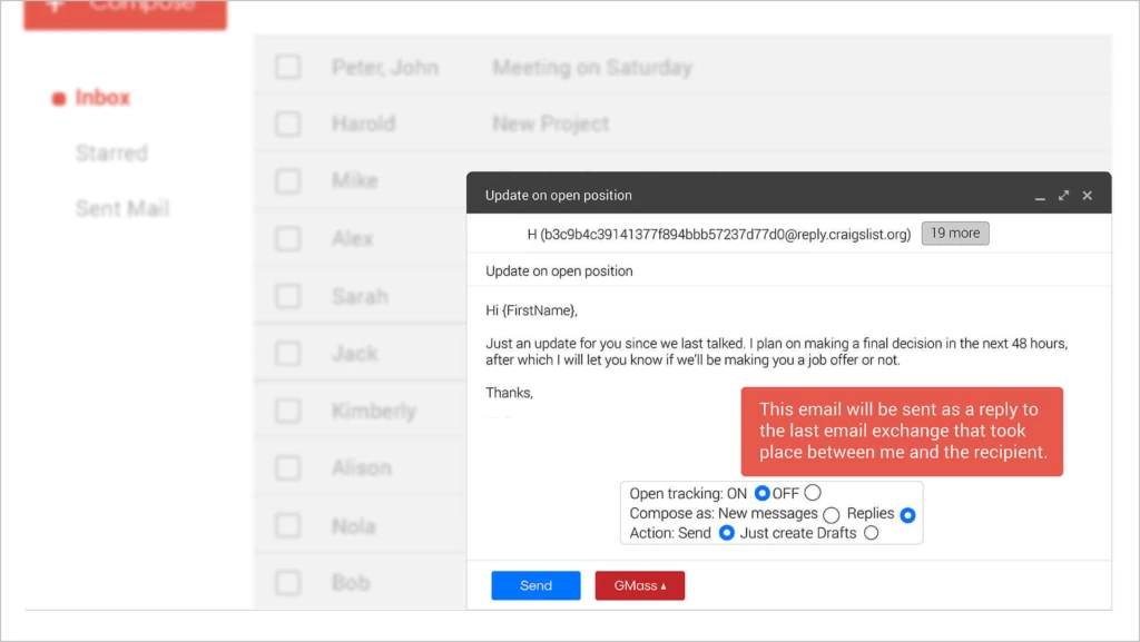 how Gmass cold mailing works
